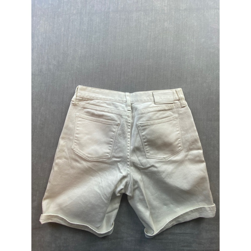 Lauren Ralph Lauren White Denim Bermuda Shorts Cuffed Size 6‎ Lauren Jeans Co - Picture 6 of 7